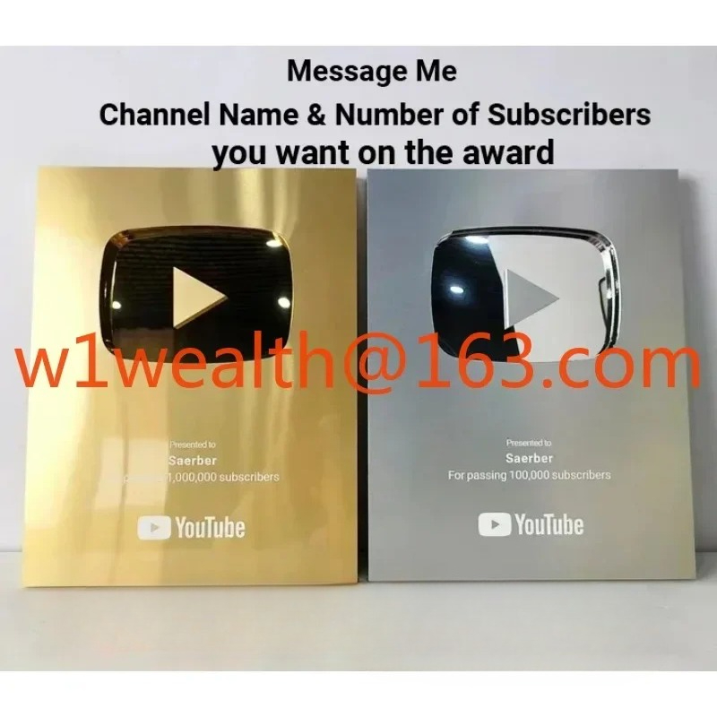 Esports Gaming Trophy - Prêmio personalizado do YouTube Ouro nome