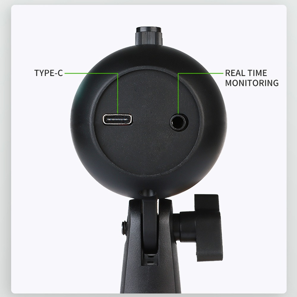 Streaming Mic Condenser - Microfone Condensador USB Rotativo 360 Graus