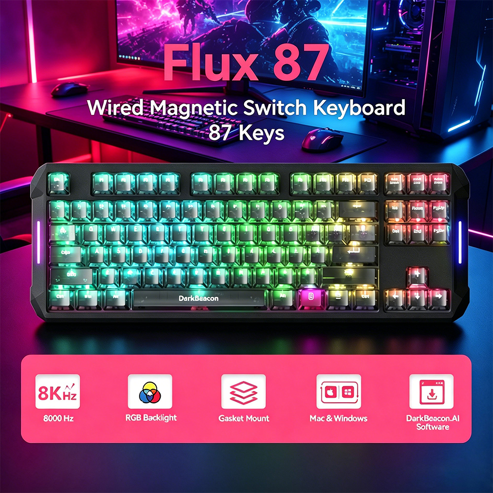 Esports Gaming Business - Teclado Gamer DarkBeacon Flux 87 com