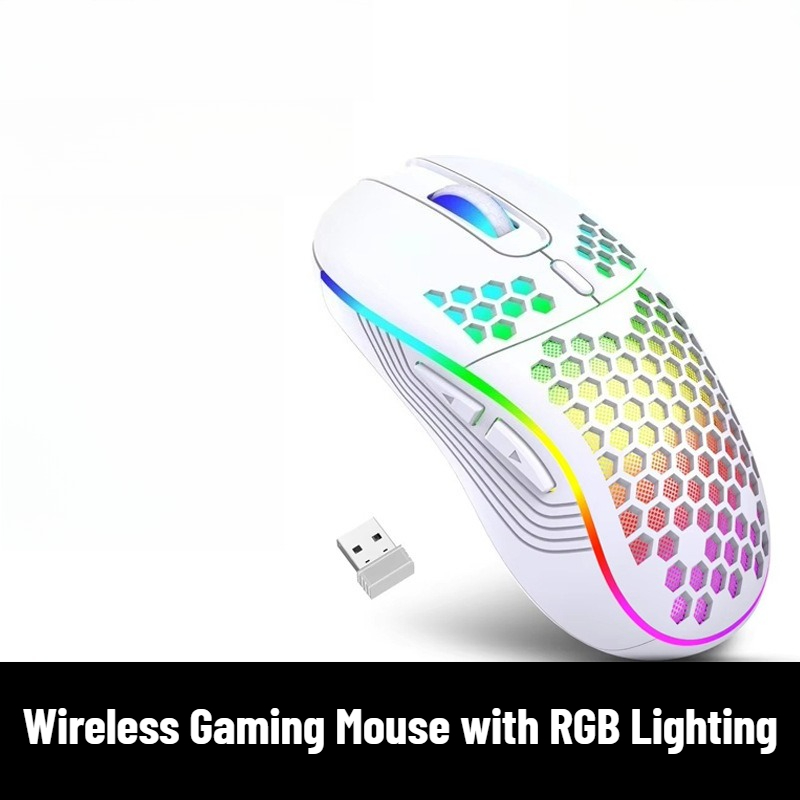 Esports Gaming Business - Mouse Gamer Sem Fio com Iluminação