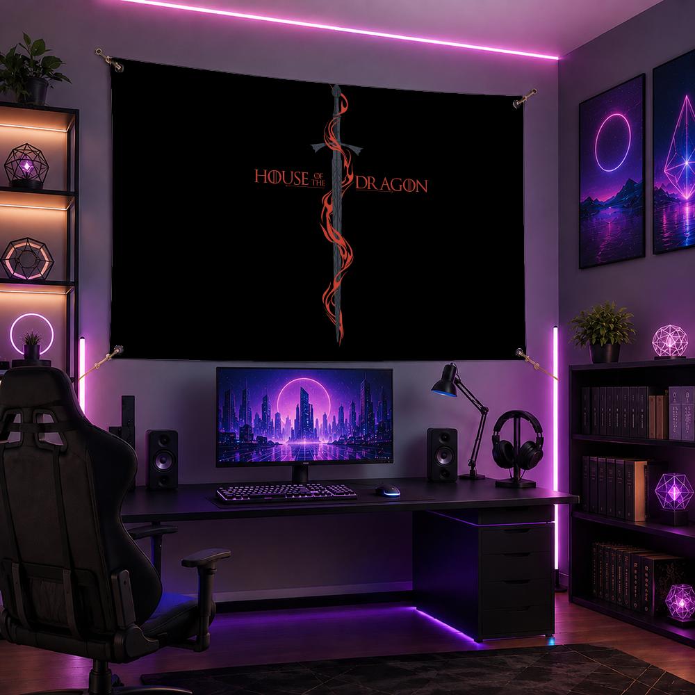 Bandeira do Famoso Clã H-House - Esports Gaming Banner avaliação e preço
