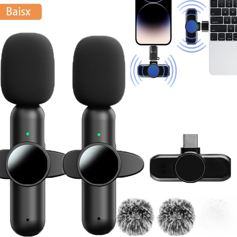 Microfone Lavalier Sem Fio par - Streaming Mic Condenser avaliação e preço