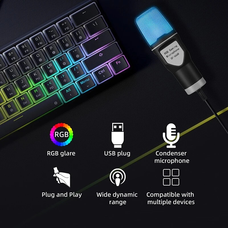 Microfone Condensador Profissi - Streaming Mic Condenser avaliação e preço