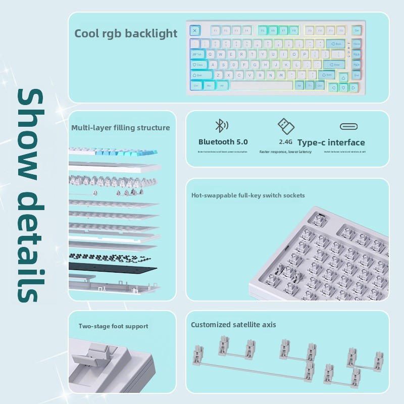 Teclado Mecânico Sem Fio KEYCO - Esports Gaming Business avaliação e preço