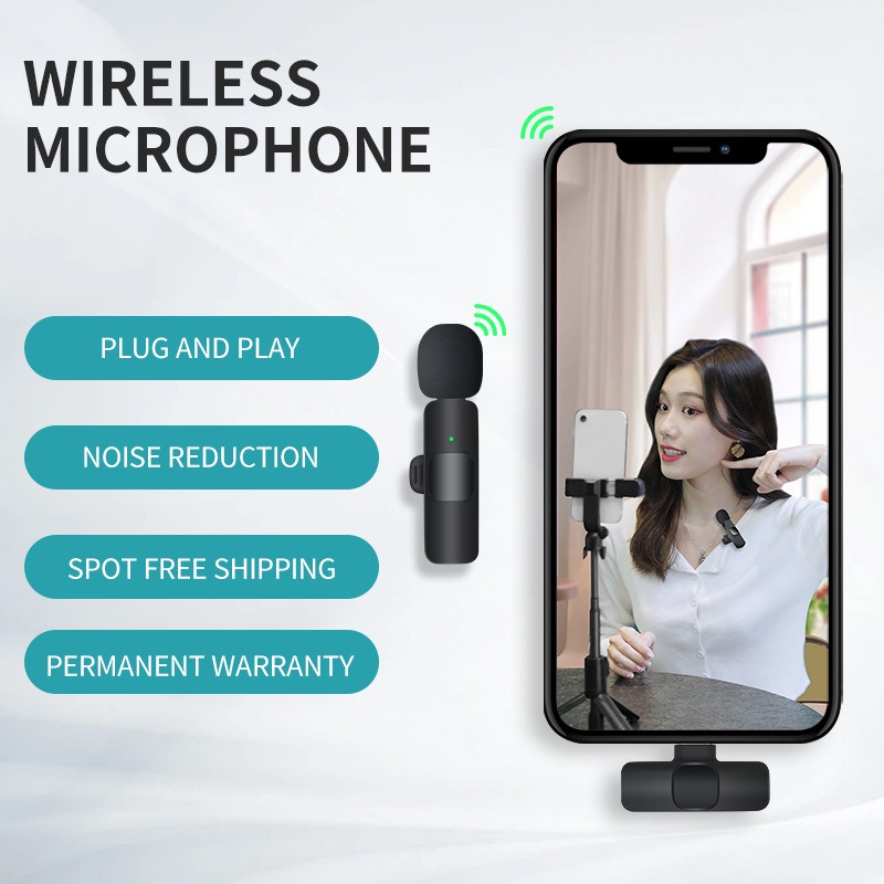 Microfone Lavalier Sem Fio par - Streaming Mic Condenser avaliação e preço
