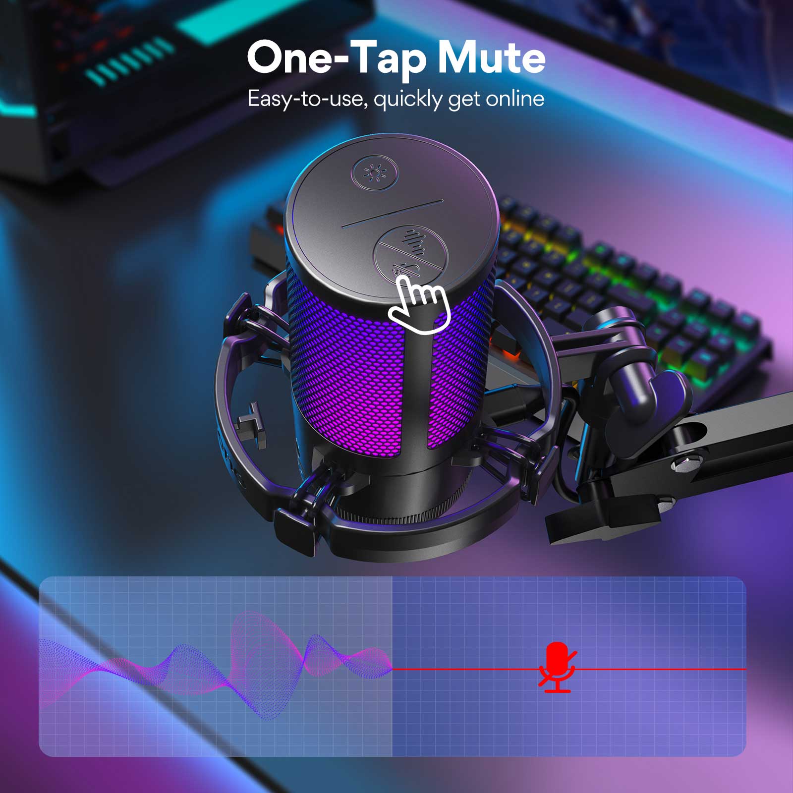 Microfone USB para Jogos MAONO - Streaming Mic Condenser avaliação e preço