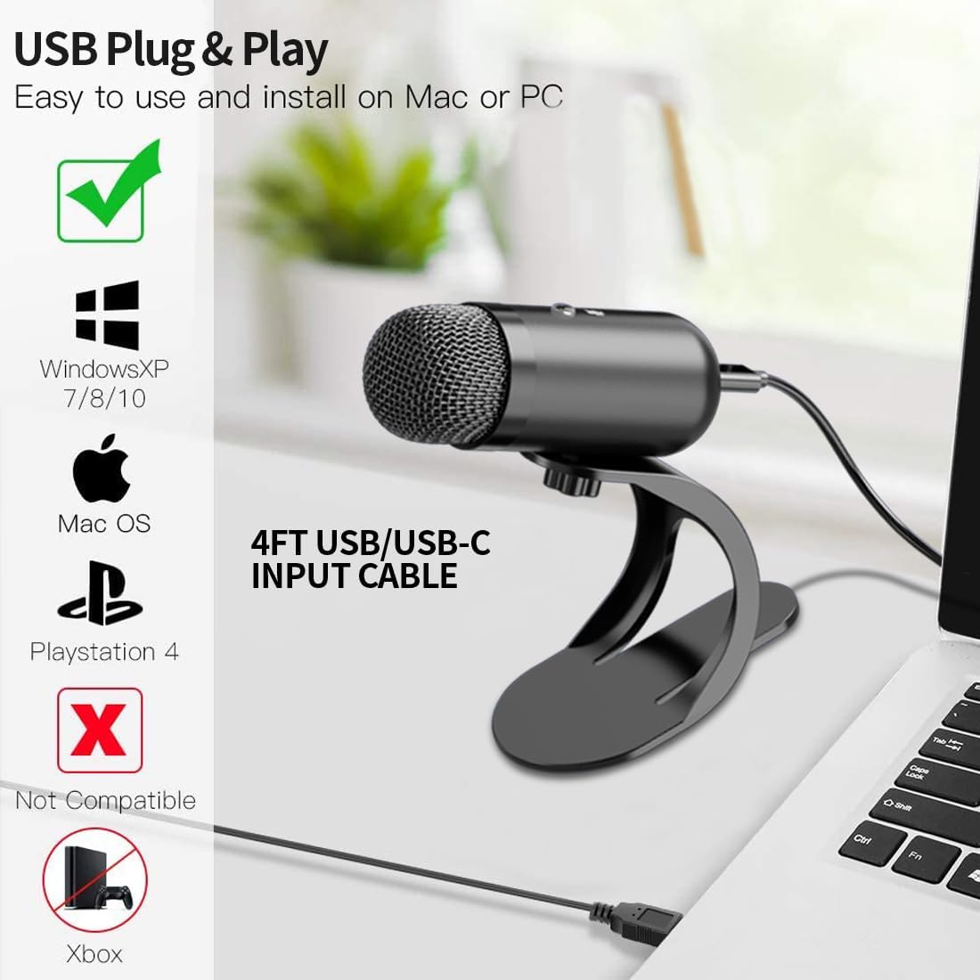 Microfone USB Profissional Con - Streaming Mic Condenser avaliação e preço