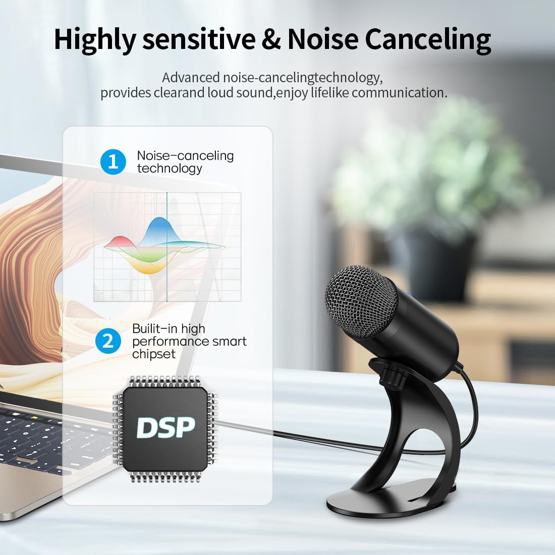 Microfone USB Profissional Con - Streaming Mic Condenser avaliação e preço